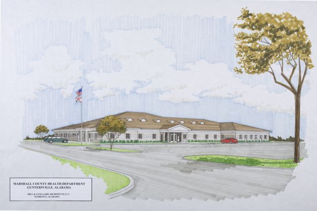 Artist rendering of Marshall County Health Department